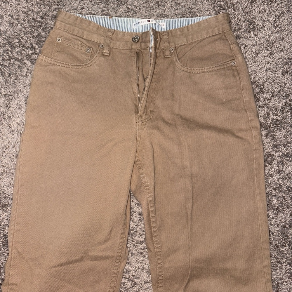 Tommy Hilfiger Beige Jeans 100% Cotton Size 8 fits like size‎ 2